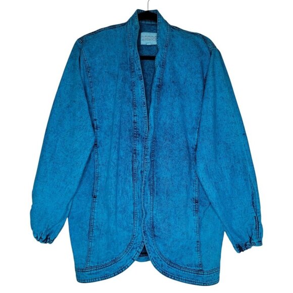 VTG 80s Sundance Size S/M Denim Jacket Skirt Set Acid Wash Country Western Long - Picture 6 of 15